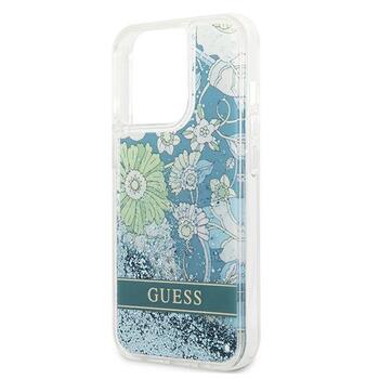 Guess GUHCP13XLFLSN Flower Liquid Glitter Защитный чехол для iPhone 13 Pro Max 6,7