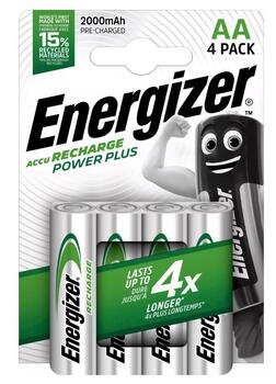 Energizer Accu Recharge Power Plus 2000 AA Аккумуляторные батареи 4 шт (ENHR06-2000)