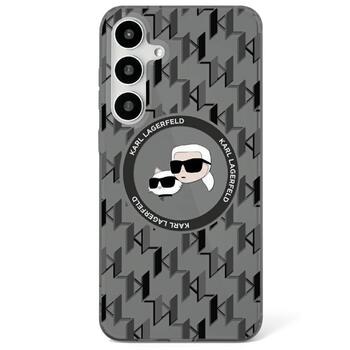 Karl Lagerfeld Button Karl&Choupette Heads On KL Pattern MagSafe Чехол для Samsung Galaxy S25 (KLHMS25SHMCKMHK)