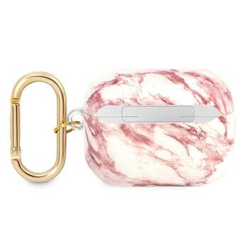 Guess GUAPHCHMAP Защитный чехол для AirPods Pro Marble Strap Collection / розовый (GUAPHCHMAP)