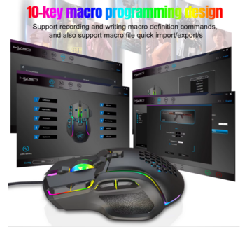 RoGer S700 Проводная игровая мышь DPI 12800 / RGB (S700-BK)