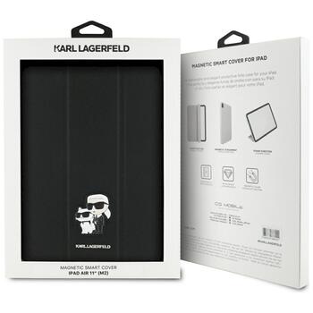 Karl Lagerfeld KLFC11RM24SAKCK Saffiano Magnetic Karl & Choupette Planšetdatoru maciņš priekš iPad Air 11
