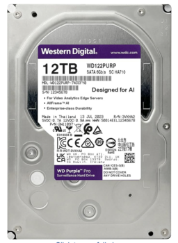 Western Digital Purple Pro Cietais disks HDD / 12 TB / 3.5