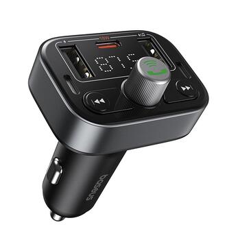 Baseus S-09 Auto FM Raidītājs Bluetooth 5.3 / 2x USB + USB-C (C10762200113-00)