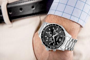 Giewont Vīriešu pulkstenis Chronograph Sapphire GW3520-B2 / sudrabaini melns (GW3520-B2)