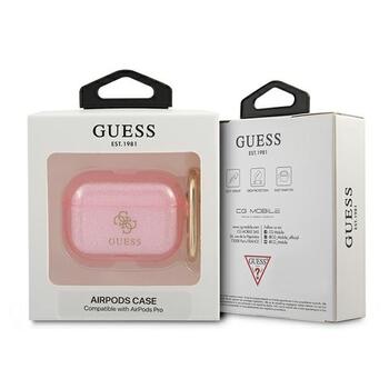 Guess GUAPUCG4GP AirPods Pro cover Защитный чехол для AirPods Pro Glitter Collection / розовый (GUAPUCG4GP)