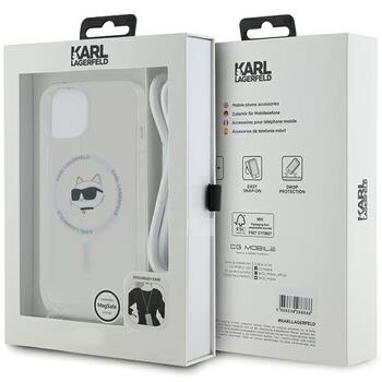 Karl Lagerfeld KLHMP13MHCCHNT IML Choupette Head & Cord Aizsargapvalks priekš iPhone 13/14/15 6.1