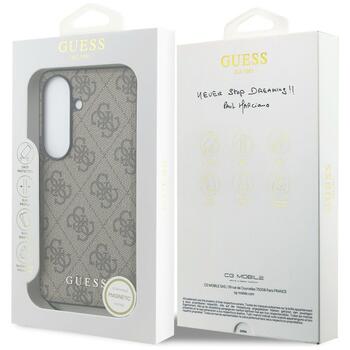Guess 4G Classic Logo Charm MagSafe Aizsargapvalks priekš Samsung Galaxy S26 / brūns (GUHMS26SGF4GBR)