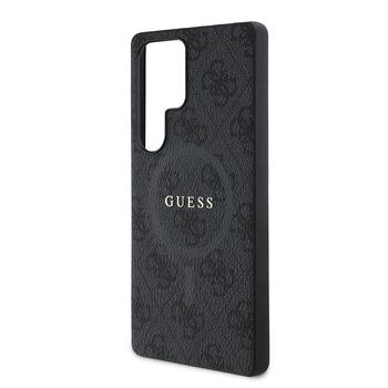 Guess PU Leather 4G Colored Ring MagSafe Case Защитный чехол для Samsung Galaxy S25 Ultra / чёрный (GUHMS25LG4GFRK)