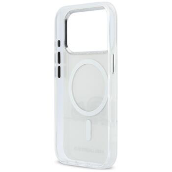 Case Karl Lagerfeld IML Karl & Choupette Peekaboo Logo MagSafe Защитный чехол для iPhone 17 Pro / белый (KLHMP17L6HPKACH)