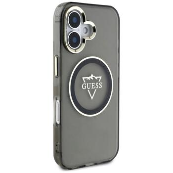 Guess IML Metal Mountain Logo MagSafe Case Защитный чехол для iPhone 16 / чёрный (GUHMP16SHFGTMSLSK)