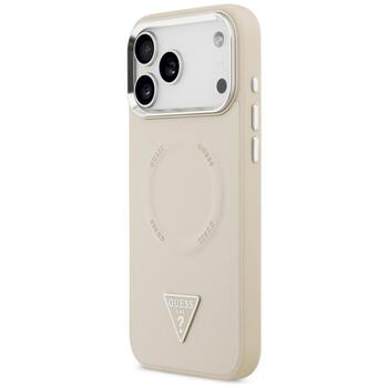 Guess Triangle Logo MagSafe Case Защитный чехол для iPhone 17 Pro / бежевый (GUHMP17LPSDTSCME)