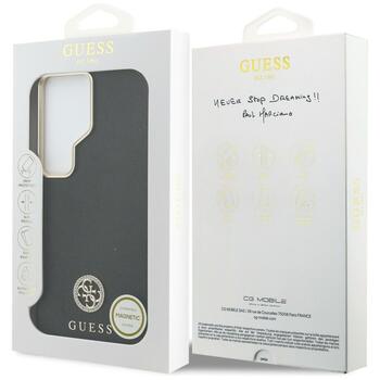 Guess Rhinestone Round Logo MagSafe Защитный чехол для Samsung Galaxy S26 Ultra / чёрный (GUHMS26LPGCRMDEK)