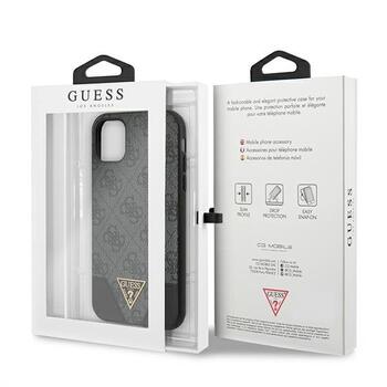 Guess GUHCN61PU4GHBK Hardcase 4G Triangle Collection Aizsargapvalks priekš iPhone 11 6,1
