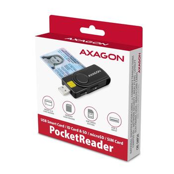 Axagon CRE-SMP2A Smart ID Reader + SD / microSD / SIM (CRE-SMP2A)