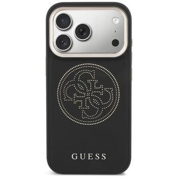 Guess Perforated 4G MagSafe Aizsargapvalks priekš iPhone 17 Pro Max / melns (GUHMP17X5PG4SRGK)