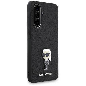 Karl Lagerfeld Fixed Glitter Ikonik Logo Metal Pin Case Aizsargapvalks priekš Samsung Galaxy A56 5G (KLHCSA56GKNPSK)
