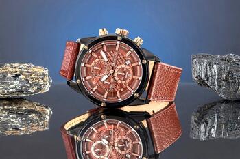 Giewont Vīriešu pulkstenis Chronograph Sapphire / melni brūns (GW8810-A3)