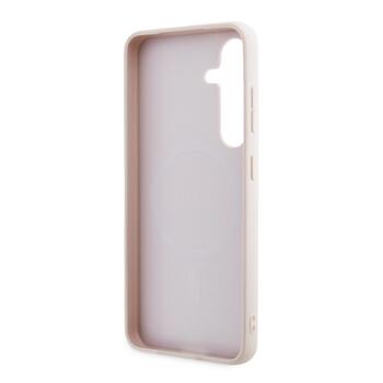 Guess PU 4G Metal Logo Case Aizsargapvalks priekš Samsung Galaxy S24 / rozā (GUHCS24S4GMGPI)