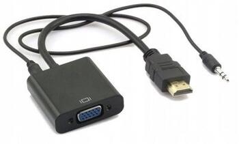 RoGer Адаптер для Преобразования сигнала HDMI на VGA (+Audio) Черный (RG-HDMI-VGA-ADAU-BK)