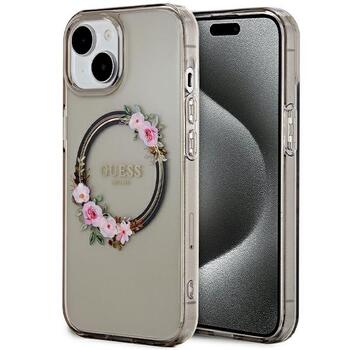 Guess GUHMP15SHFWFCK Hardcase IML Flowers Wreatch MagSafe Защитный чехол для iPhone 15 / 14 / 13 6.1