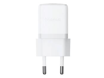 Baseus Palm Fast Charger Зарядное устройство USB-C 20W + кабель для передачи данных USB-C/USB-C 1m / белый (P10111602213-01)