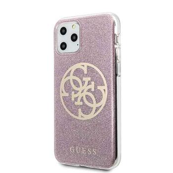 Guess GUHCN58PCUGLPI 4G Circle Glitter Защитный чехол для iPhone 11 Pro / розовый (GUHCN58PCUGLPI)