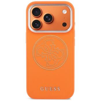 Case Guess Perforated 4G MagSafe Aizsargapvalks priekš iPhone 17 Pro Max / oranžs (GUHMP17X5PG4SRGO)