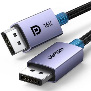 UGREEN DP131 Cable DisplayPort DP-DP Кабель для зарядки 2.1 16K@60Hz 1m 80Gbps (UG-55567)
