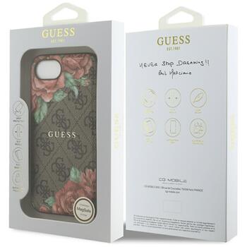Guess 4G Flowers Print MagSafe Case Защитный чехол для iPhone 16e/17e / коричневый (GUHMPSE4P4ROPEMCW)