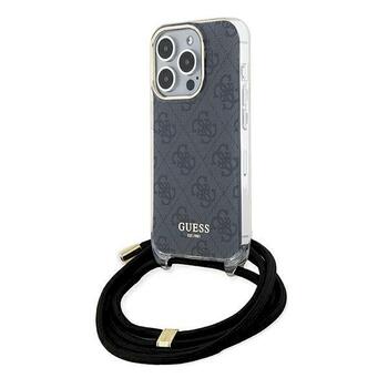 Guess GUHCP15XHC4SEK Crossbody Cord 4G Print Aizsargapvalks priekš iPhone 15 Pro Max 6.7