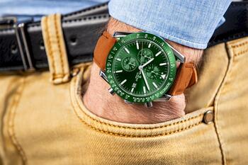Giewont Chronograph Sapphire Мужские часы GW8720-A3 / коричнево-зелёный (GW8720-A3)