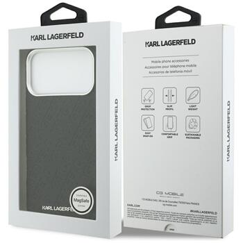 Karl Lagerfeld Grained PU Repeated Logo MagSafe Case Чехол для Apple iPhone 17 Pro Max (KLHMP17XPGKLFOFK)
