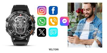 VELTORI VT120-1 Ремешок для умных часов силиконовый / чёрный (VT120-1)