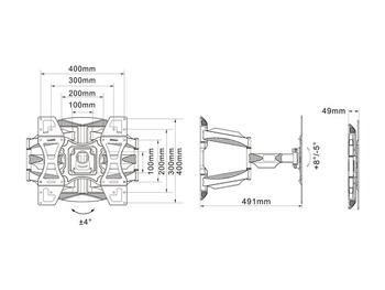Multibrackets MB-5266 TV sienas grozāmais kronšteins televizoriem līdz 70
