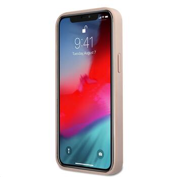 Guess PU 4G Metal Logo Case Защитный чехол для iPhone 12/12 Pro / розовый (GUHCP12M4GMGPI)