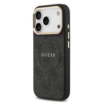 Guess PU Leather 4G Gold Frame MagSafe Case Чехол для Apple iPhone 17 Pro (GUHMP17LP4MSEGCK)