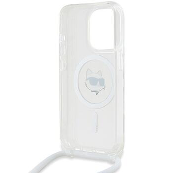 Karl Lagerfeld KLHMP14LHCCHNT Hardcase IML Choupette Head & Cord Magsa Aizsargapvalks priekš iPhone 14 Pro 6.1
