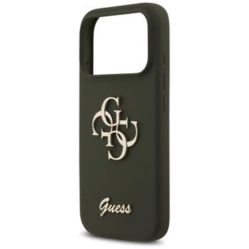 Guess Silicone Big 4G Script case Aizsargapvalks priekš iPhone 17 Pro / haki (GUHCP17LSC4GSMA)