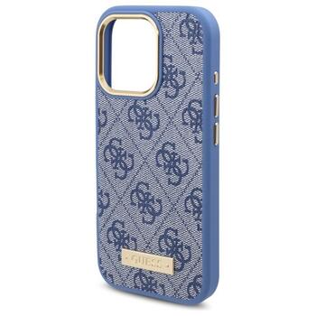 Guess GUHMP16LU4GPRB Hardcase 4G Logo Plate MagSafe Aizsargapvalks priekš iPhone 16 Pro 6.3