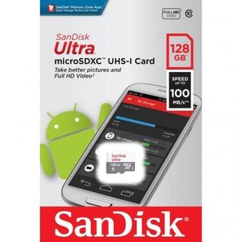 SanDisk Ultra microSDXC 128GB Atmiņas karte (SDSQUNR-128G-GN6MN)