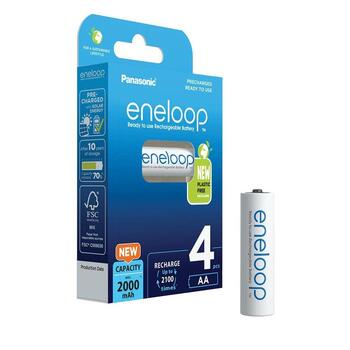 Panasonic Eneloop Baterijas AA 2000mAh uzlādējamas 4 gab. (BK-3MCDE/4BE)