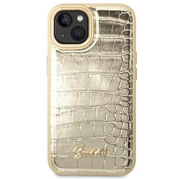 Guess GUHCP14MHGCRHD Croco Collection Aizsargapvalks priekš iPhone 14 Plus / 15 Plus 6.7