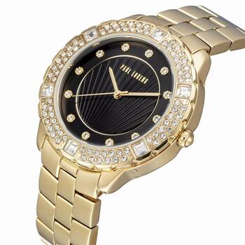 Paul Lorens Quartz Sieviešu Pulkstenis 38mm Gold Case Black Dial (PL8527B2-1D1)