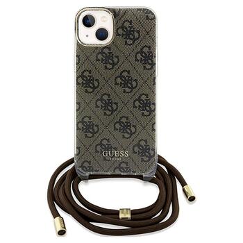 Guess GUHCP15SHC4SEW Crossbody Cord 4G Print Aizsargapvalks priekš iPhone 15 / 14 / 13 6.1