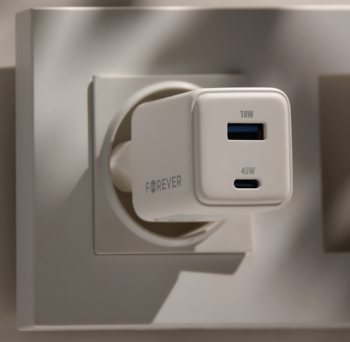 Forever TC-08-45AC GaN PD QC USB-C / USB Tīkla Lādētājs 45W (GSM187243)