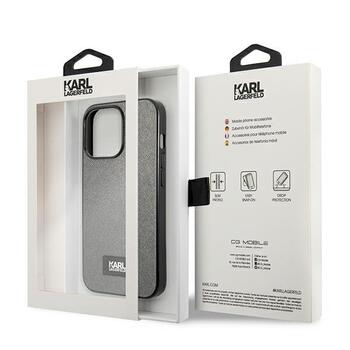 Karl Lagerfeld KLHCP13XSFMP2DG Saffiano Plaque Hardcase Aizsargapvalks priekš iPhone 13 Pro Max 6,7