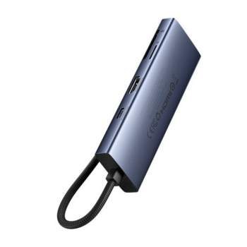 Baseus UltraJoy 7in1 USB Hub Savienotājs USB-C – HDMI / 3×USB 3.0 / SD/TF (B00052803811-00)