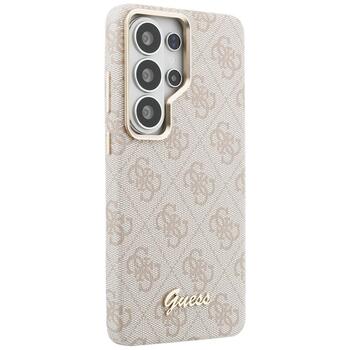Guess 4G Script MagSafe Case Защитный чехол для Samsung Galaxy S26 Ultra / розовый (GUHMS26L5P4FWMSP)
