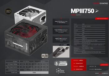 Mars Gaming MPIII750W Barošanas bloks ATX 750W (MPIII750W)